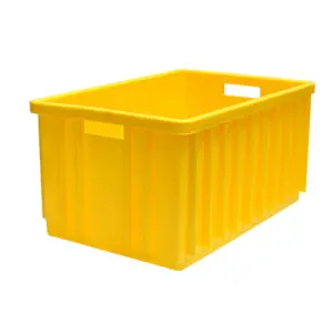 Pojemnik transportowy skrzynka plastikowa pełna EURO 300 ŻÓŁTA TRART
