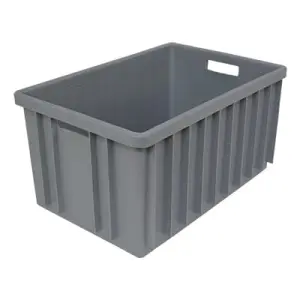 Pojemnik transportowy skrzynka plastikowa pełna EURO 300 SZARA TRART