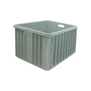 Skrzynia plastikowa 800x600x450 Pojemnik transportowy 150 kg szary