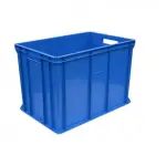 Pojemnik skrzynka plastikowa pełna EURO 410-1 NIEBIESKA PEART